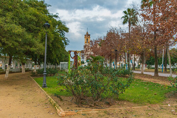 Fototapeta premium Una perspectiva diferente del Santuario de Consolación de Utrera.
