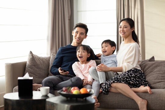 Young family and smart home