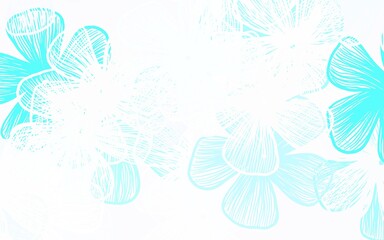 Light BLUE vector natural backdrop with flowers