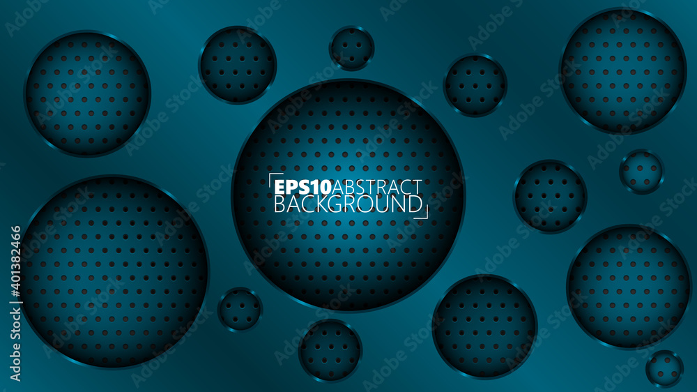 Poster eps10 vector background consisting of a wall with real holes, complemented by a gradient cover with 