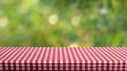Empty checkered table for display montages	