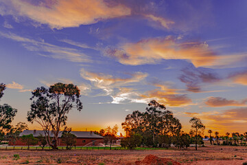 sunset in the desert
