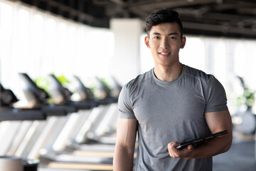 Young fitness instructor