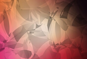 Light Red, Yellow vector template with chaotic poly shapes.