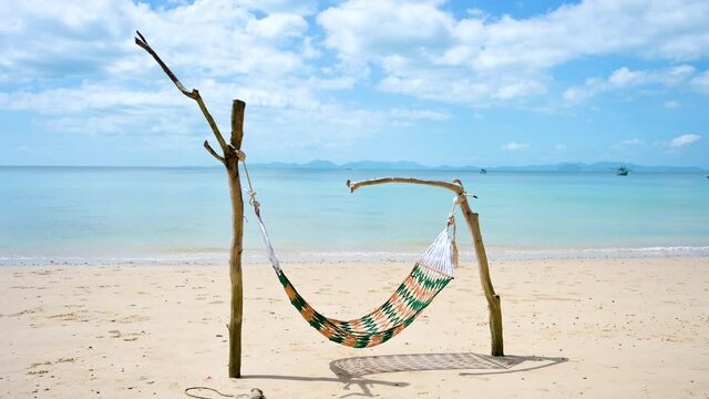 sea cradle sea on a white beach in Krabi, Thailand