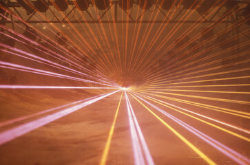 Laserlicht in Diskothek