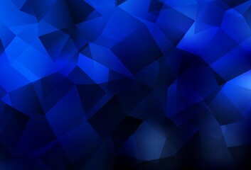 Dark BLUE vector polygonal pattern.