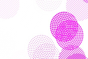 Obraz premium Light Purple, Pink vector background with bubbles.