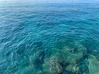 Azure sea water background, surface of the sea water