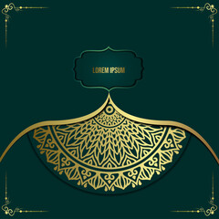 Luxury ornamental mandala background with arabic islamic east pattern style premium vector