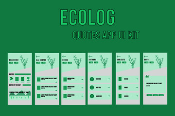 Ecology quotes app ui kit.