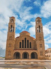 Fototapeta na wymiar The modern Greek Orthodox Church of Agioi Anargyroi in Kato Pafos, Paphos Cyprus