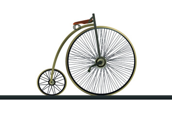 retro bicycle model high wheeler.
