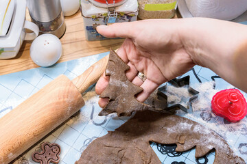 Baking of Christmas gingerbread