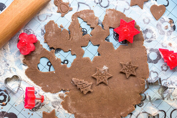 Baking of Christmas gingerbread