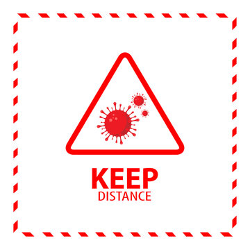 Warning coronavirus sign.