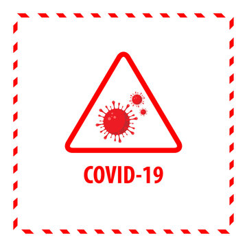 Warning coronavirus sign.