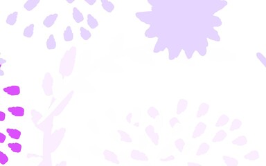 Light Purple, Pink vector doodle texture with flowers