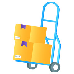 
Gradient design of pushcart vector
