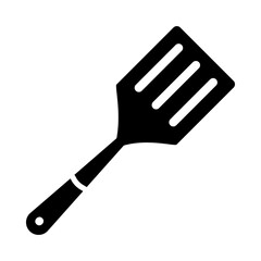 kitchen elements design, spatula icon, silhouette style