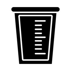 measuring cup icon, silhouette style