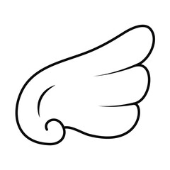 white wing icon, colorful design