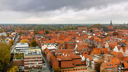 Germany, aerial view of the city of Luneburg