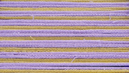Yellow and Lavender Textile Stripes