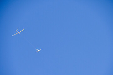 Sailplane in the cloudless Swiss sky