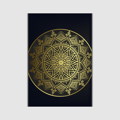 Mandala template with elegant, classic elements. Great for invitation, flyer, menu, brochure, background Premium Vector