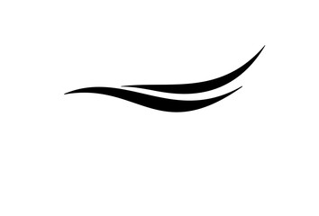 Black flat logo design of wave