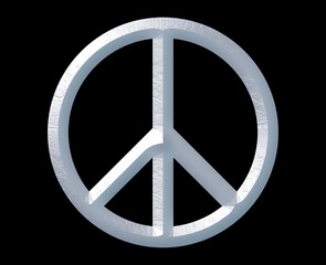 Peace symbol Logo Icon White Stone Sculpture Illustration