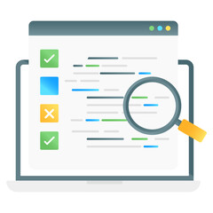 
Usability testing concept in gradient style, content searching
