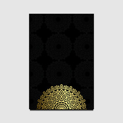 Mandala template with elegant, classic elements. Great for invitation, flyer, menu, brochure, background Premium Vector