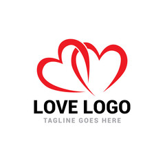 Love logo icon vector template.