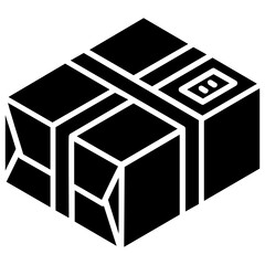
Editable glyph design of parcel icon
