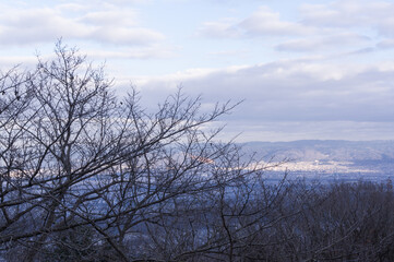 Fototapeta na wymiar View from the top of Mt. Ikoma, Ikoma City, Nara Prefecture.