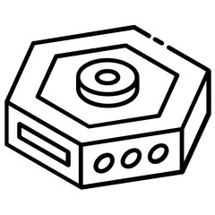 
An icon design of logistic weight stone 
