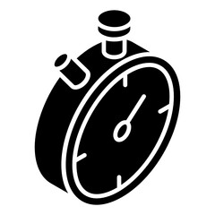 
Flat vector of timer, countdown stopwatch icon
