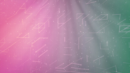 Abstract 3D illustration - cute colorful modern abstract background, scientific concept