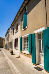 A beautiful street in an historical village in France