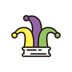 mardi gras joker hat vector design