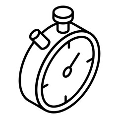 
Flat vector of timer, countdown stopwatch icon
