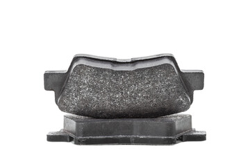 brake pads one on top of the other demonstrate the thickness of asbestos abrasive, new spare parts...