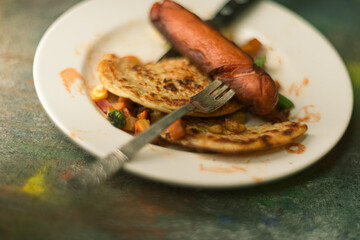 Still life- the bratwurst on the grill