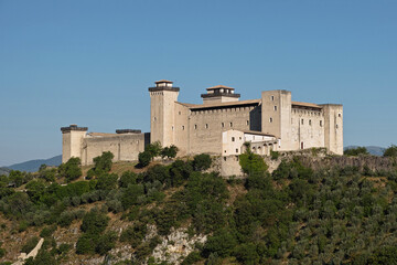 Albornoz fortress in umbria, italy