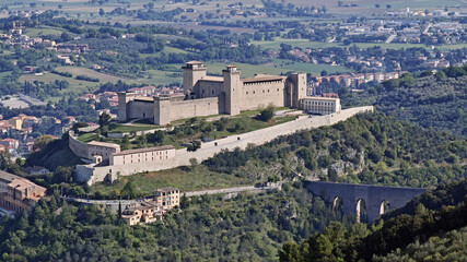 Fototapeta na wymiar Albornoz fortress, panoramic view