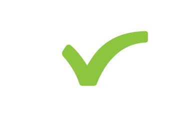 Checkmark tick green icon. Symbol of approval check mark.