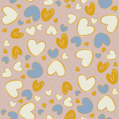 seamless background with hearts