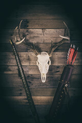Traditional Archery Deer Hunting Concept